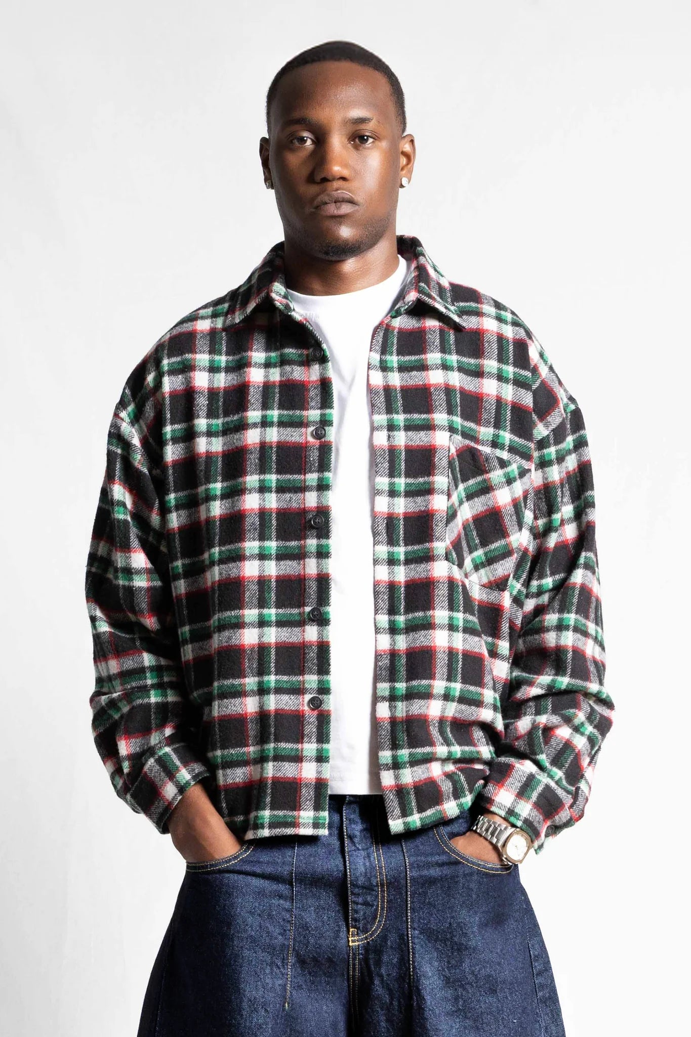 Flanella Shirt "RUDEBOY LDN" Shoulder Logo