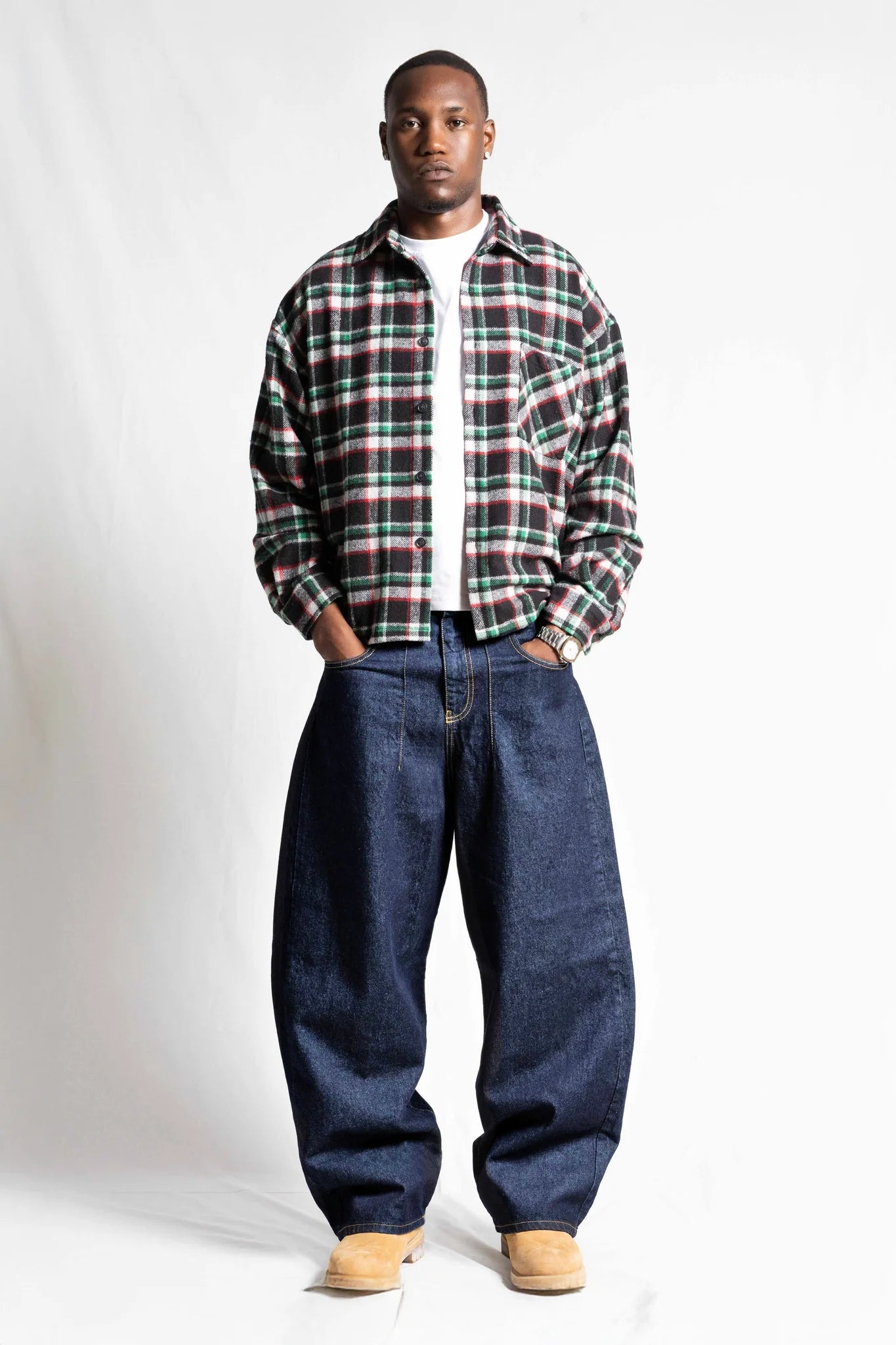 Flanella Shirt "RUDEBOY LDN" Shoulder Logo