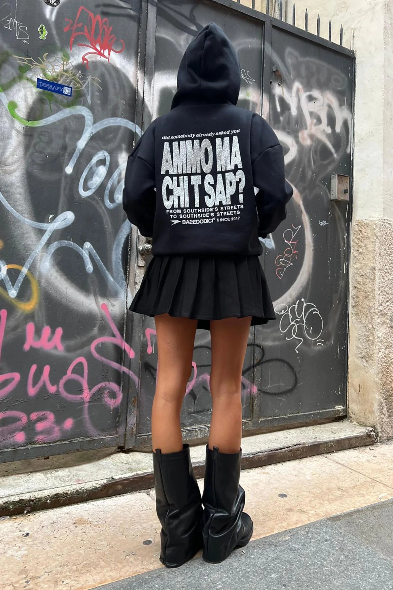 Hoodie "AMMO" CHI'T'SAP Black/Glitter