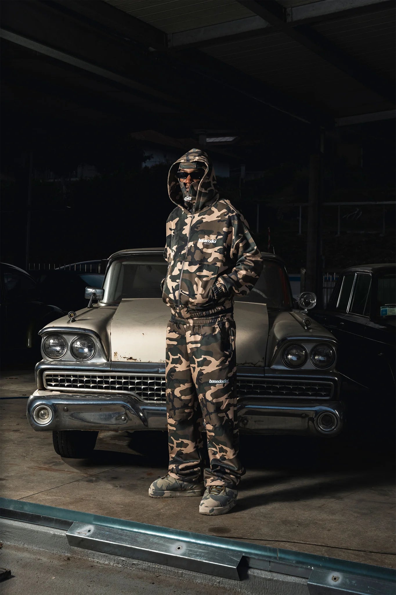Fleece Pants "DETROIT" Camo Green