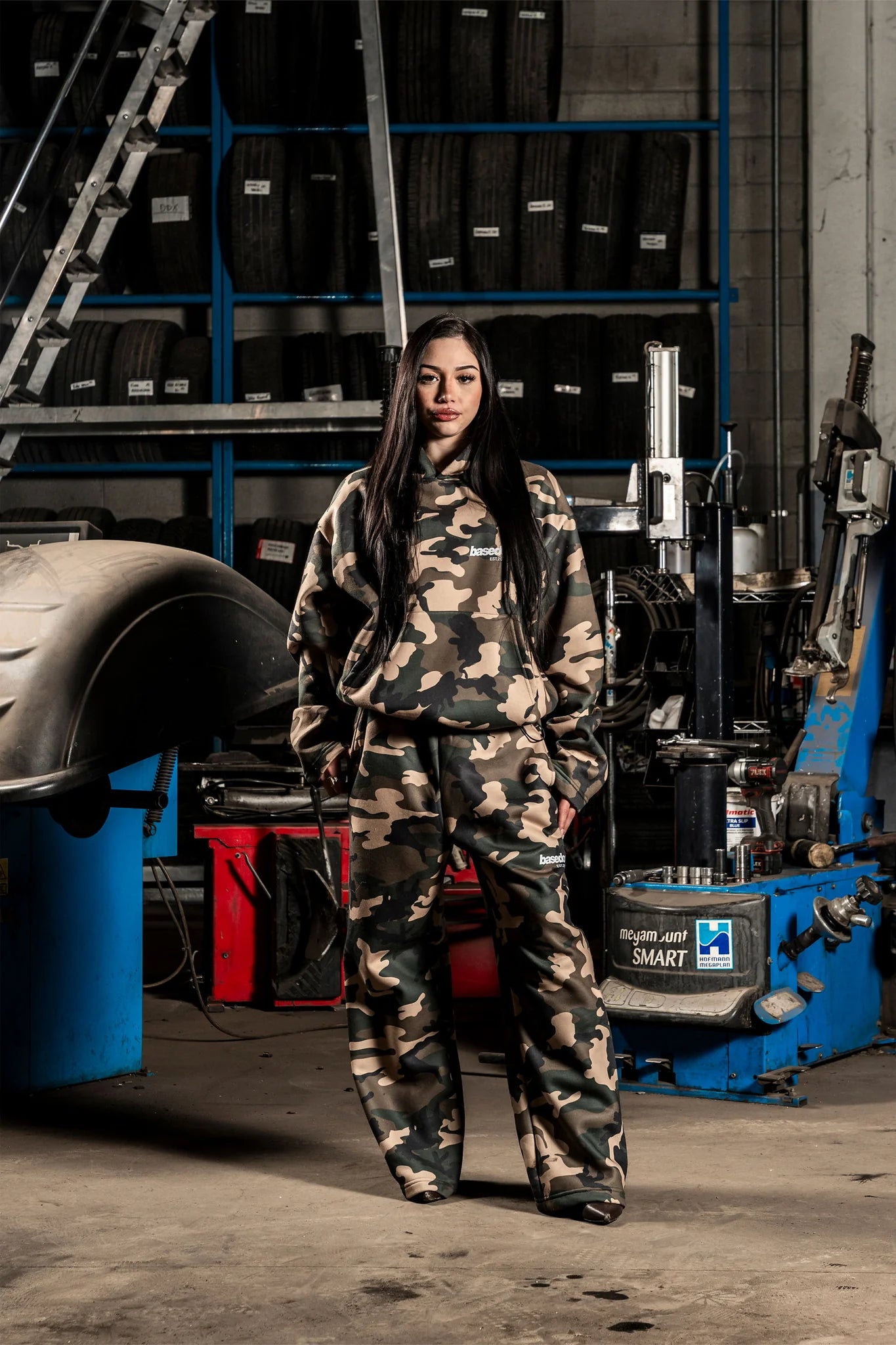 Fleece Pants "DETROIT" Camo Green