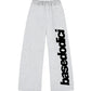 Fleece Pants "COMFY" Vertical Logo AshGrey/Black