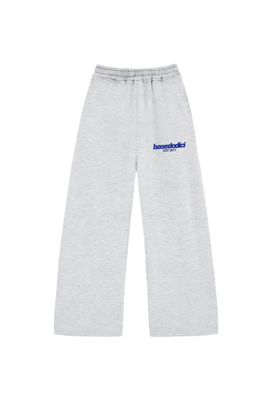 Fleece Pants "COMFY" Front Logo AshGrey/Blue