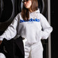 Hoodie "COMFY" Front Logo AshGrey/Blue