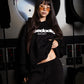Hoodie "COMFY" Front Logo Black/White