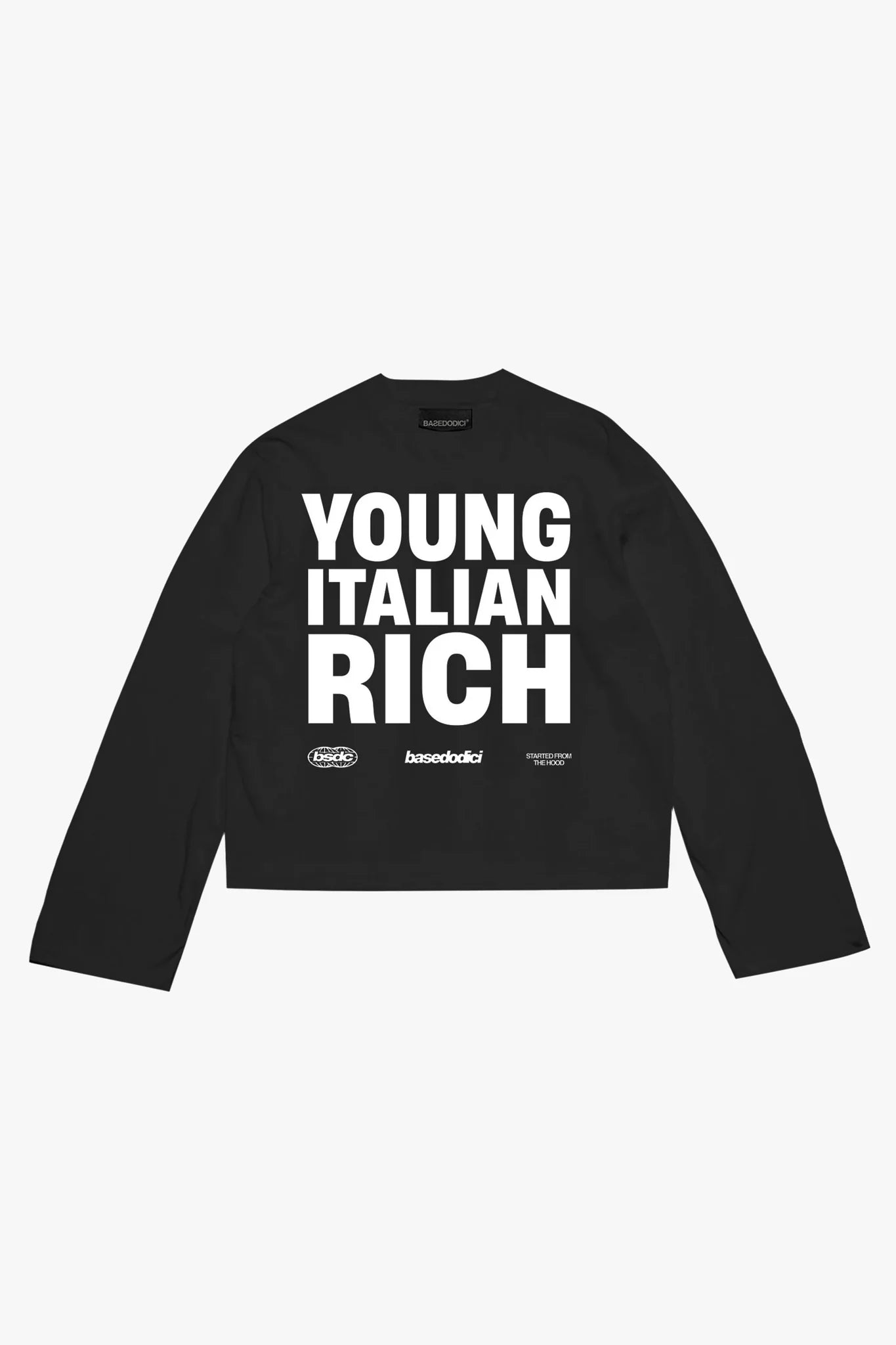 Longsleeve "WORLD TOUR" Italian Rich Black/White