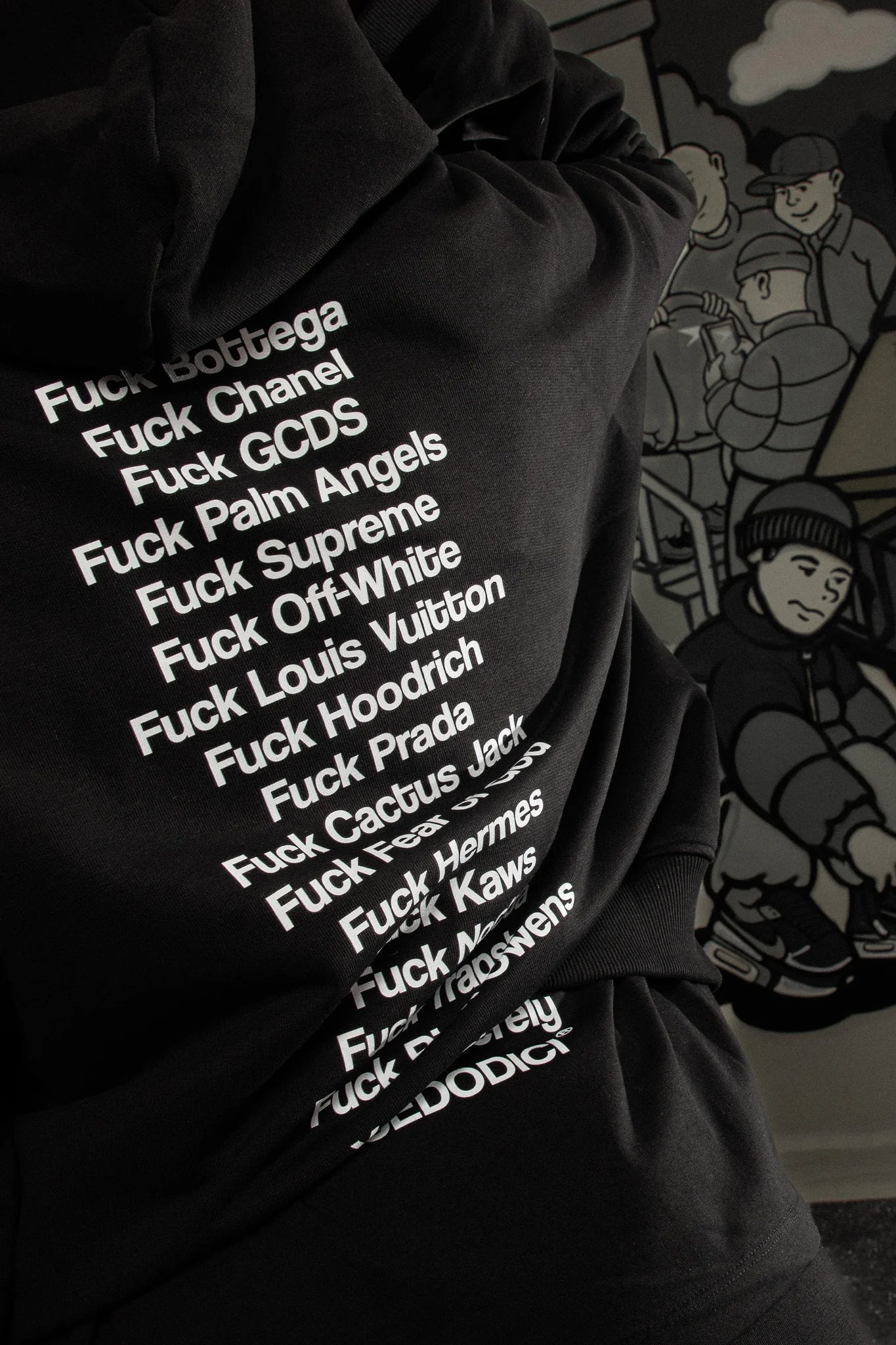 Hoodie "COMFY" FCK Black